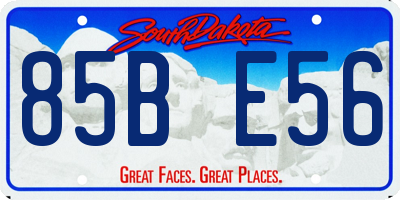 SD license plate 85BE56