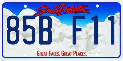 SD license plate 85BF11