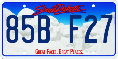 SD license plate 85BF27