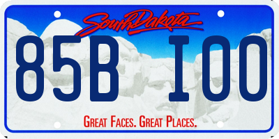 SD license plate 85BI00