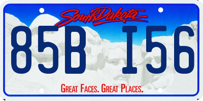 SD license plate 85BI56