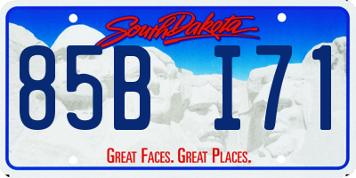 SD license plate 85BI71