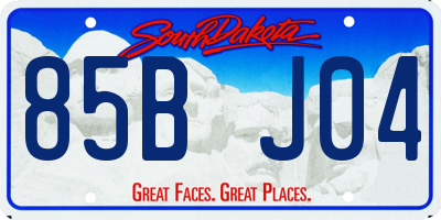 SD license plate 85BJ04
