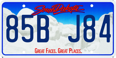 SD license plate 85BJ84