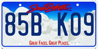 SD license plate 85BK09
