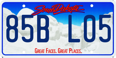 SD license plate 85BL05