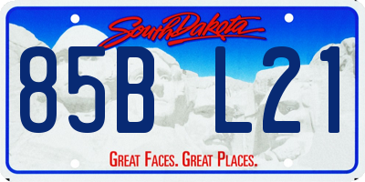 SD license plate 85BL21