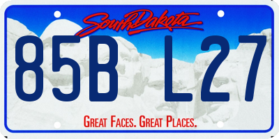 SD license plate 85BL27