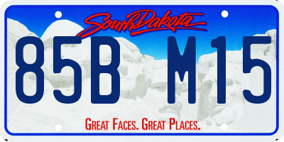 SD license plate 85BM15