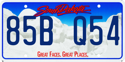 SD license plate 85BQ54