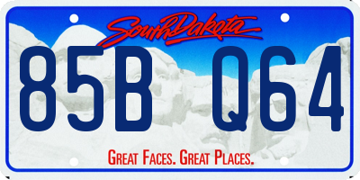 SD license plate 85BQ64