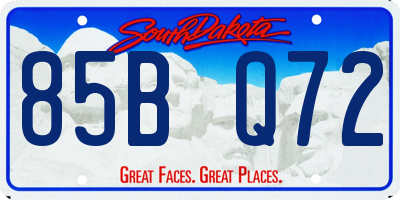 SD license plate 85BQ72