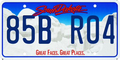 SD license plate 85BR04