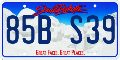 SD license plate 85BS39