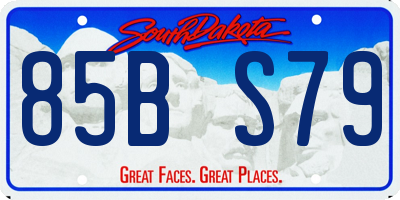 SD license plate 85BS79
