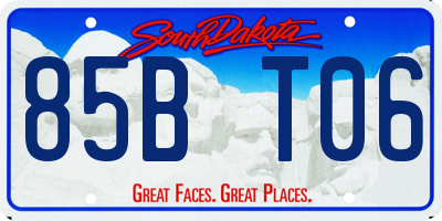 SD license plate 85BT06