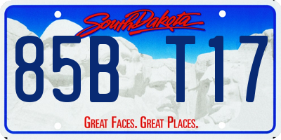 SD license plate 85BT17