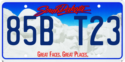 SD license plate 85BT23