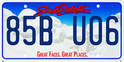 SD license plate 85BU06