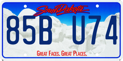 SD license plate 85BU74