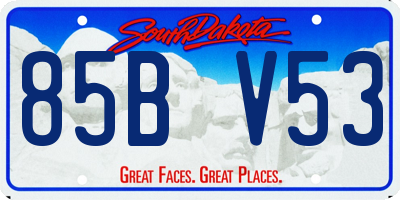 SD license plate 85BV53