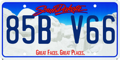 SD license plate 85BV66