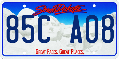 SD license plate 85CA08