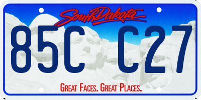 SD license plate 85CC27