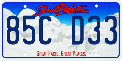 SD license plate 85CD33