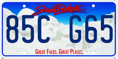 SD license plate 85CG65