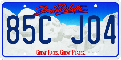 SD license plate 85CJ04