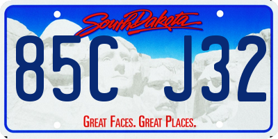 SD license plate 85CJ32