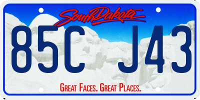 SD license plate 85CJ43