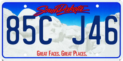 SD license plate 85CJ46
