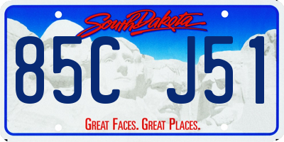 SD license plate 85CJ51