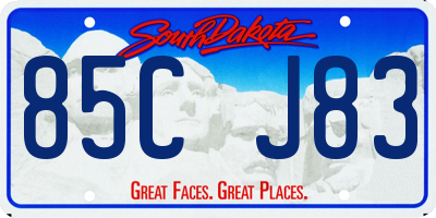 SD license plate 85CJ83