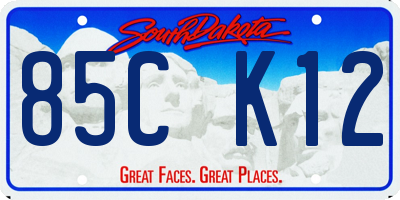 SD license plate 85CK12