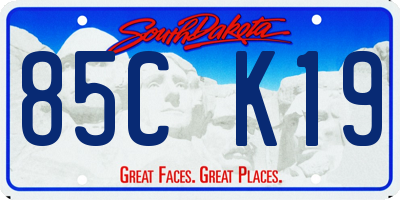 SD license plate 85CK19