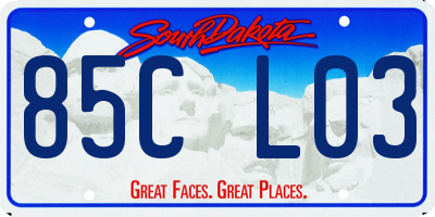 SD license plate 85CL03