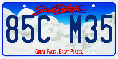 SD license plate 85CM35