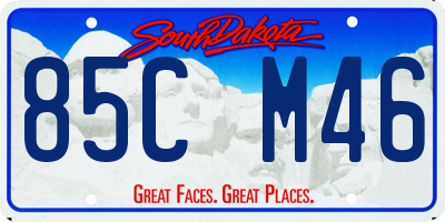 SD license plate 85CM46