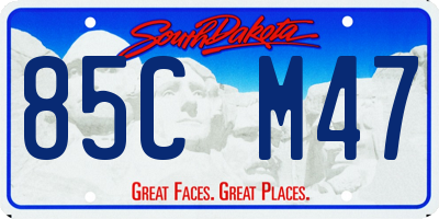 SD license plate 85CM47