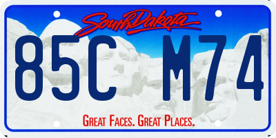 SD license plate 85CM74