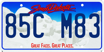 SD license plate 85CM83
