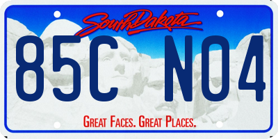 SD license plate 85CN04