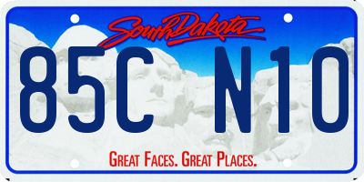 SD license plate 85CN10