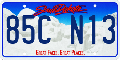 SD license plate 85CN13