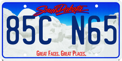 SD license plate 85CN65