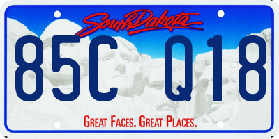 SD license plate 85CQ18
