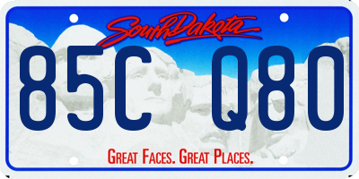 SD license plate 85CQ80